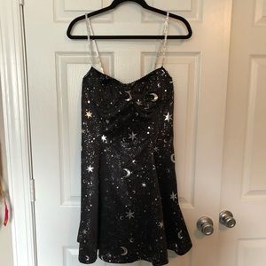 Dolls kills celestial holo rhinestone dress
